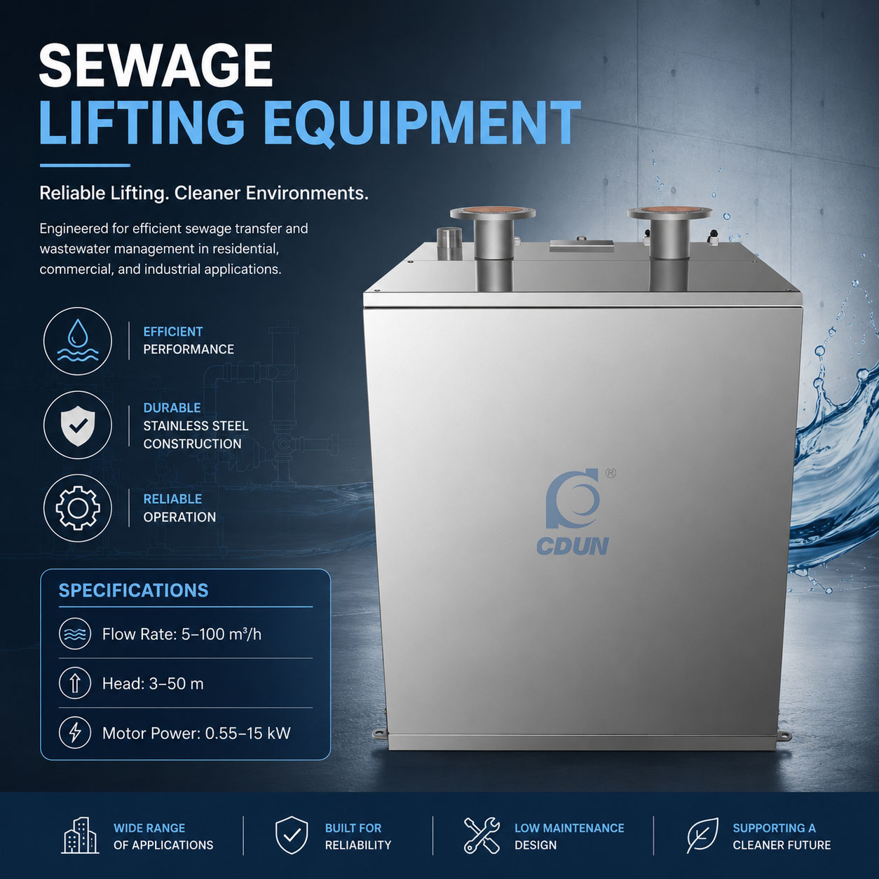 Sewage Lifting Equipment Angle View